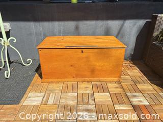 MaxSold Auction: Antique Primitive Solid Wood Blanket Chest - Honey Finish - Toronto (Ontario, Canada) SELLER MANAGED Downsizing Online Auction - Hannaford Street