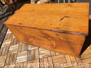 MaxSold Auction: Antique Primitive Solid Wood Blanket Chest - Honey Finish - Toronto (Ontario, Canada) SELLER MANAGED Downsizing Online Auction - Hannaford Street