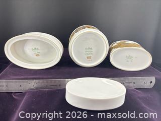 MaxSold Auction: Rosenthal Porcelain Decorative Lidded Trinket Jar, Table Lighter, Trinket Dish Set of 3 - Toronto (Ontario, Canada) SELLER MANAGED Downsizing Online Auction - Hannaford Street