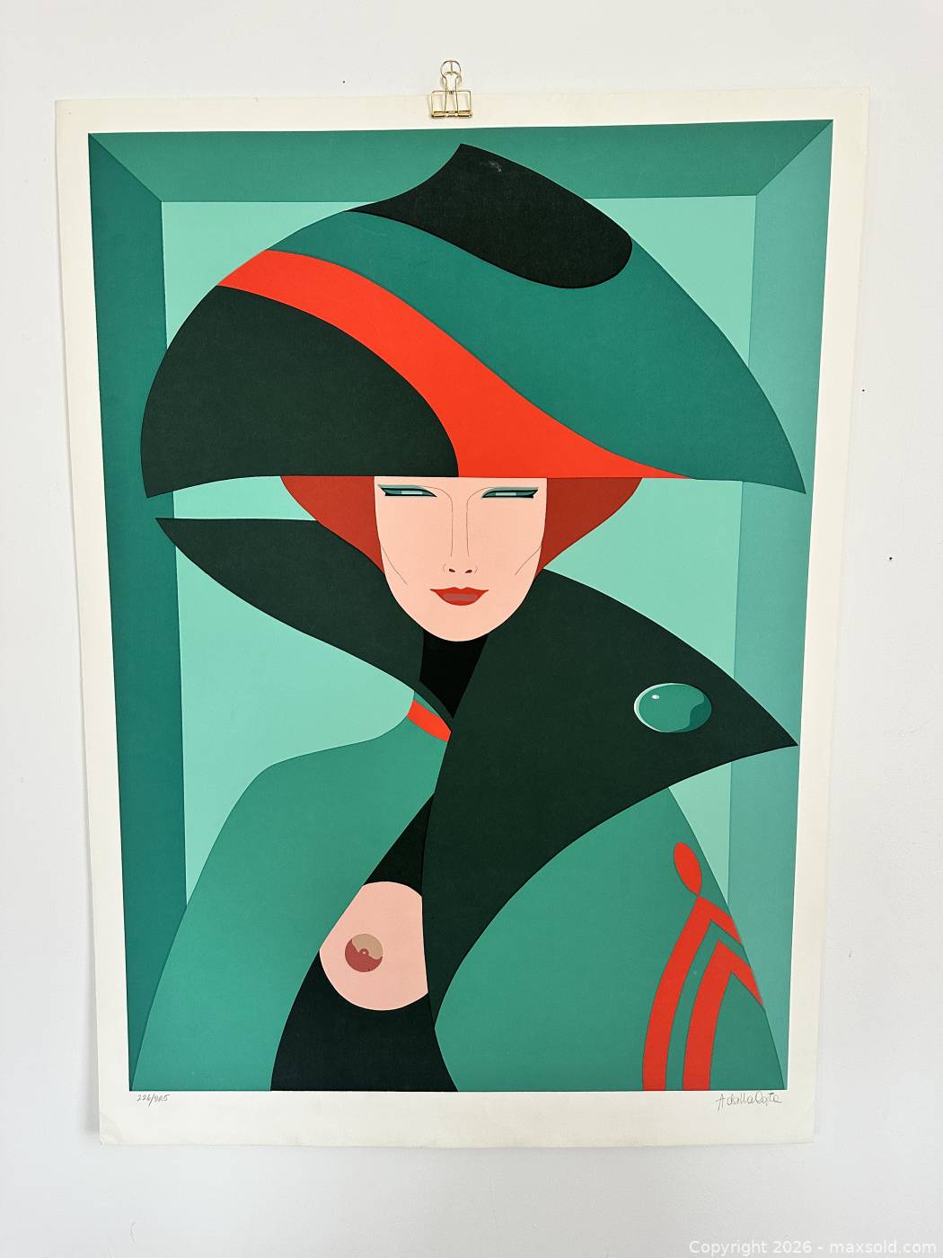 Amleto Dalla Costa signed serigraph Portrait of a Woman | Maxsold