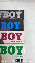 MaxSold Auction: Lot of 4 Vintage ‘85-‘89 Playboy - Dundee Township (Illinois, USA) PARTNER MANAGED Reseller Online Auction - Airport Road