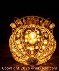 MaxSold Auction: VIntage Gilt & Crystal Orb Chandelier - Newmarket (Ontario, Canada) SELLER MANAGED Downsizing Online Auction - Brimson Drive