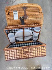 MaxSold Auction: 2 Wicker Picnic Baskets  for Two with Dinnerware Sets  - Langford (British Columbia, Canada) PARTNER MANAGED Moving Online Auction - Hull Road