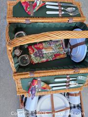 MaxSold Auction: 2 Wicker Picnic Baskets  for Two with Dinnerware Sets  - Langford (British Columbia, Canada) PARTNER MANAGED Moving Online Auction - Hull Road