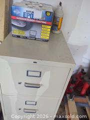 MaxSold Auction: Beige Metal 2-Drawer Vertical Filing Cabinet with Epoxy and more  - Langford (British Columbia, Canada) PARTNER MANAGED Moving Online Auction - Hull Road