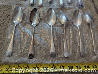 MaxSold Auction: Birks Vintage Silver E.Plated Flatware Set with Wooden Salad Spoons - Langford (British Columbia, Canada) PARTNER MANAGED Moving Online Auction - Hull Road