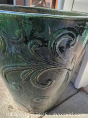 MaxSold Auction: Dark Green Glazed Ceramic Planter, Medium - Langford (British Columbia, Canada) PARTNER MANAGED Moving Online Auction - Hull Road
