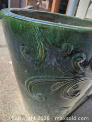 MaxSold Auction: Dark Green Glazed Ceramic Planter, Medium - Langford (British Columbia, Canada) PARTNER MANAGED Moving Online Auction - Hull Road