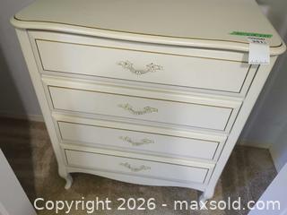 MaxSold Auction: French Provincial White Wood Dresser with Gold Trim - Langford (British Columbia, Canada) PARTNER MANAGED Moving Online Auction - Hull Road