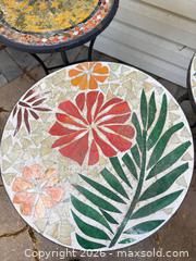MaxSold Auction: Set of 3 Mosaic Tile Top Metal Side/Patio/Plant Stands - Langford (British Columbia, Canada) PARTNER MANAGED Moving Online Auction - Hull Road