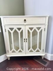 MaxSold Auction: White Corner Cabinet with Glass Doors and Storage Drawer - Langford (British Columbia, Canada) PARTNER MANAGED Moving Online Auction - Hull Road