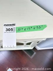 MaxSold Auction: White Corner Cabinet with Glass Doors and Storage Drawer - Langford (British Columbia, Canada) PARTNER MANAGED Moving Online Auction - Hull Road