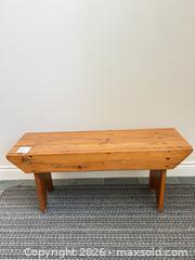 MaxSold Auction: Solid Pine Rustic Bench  - The Blue Mountains (Ontario, Canada) SELLER MANAGED Estate Sale Online Auction - Cortina Crescent