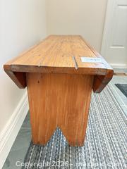 MaxSold Auction: Solid Pine Rustic Bench  - The Blue Mountains (Ontario, Canada) SELLER MANAGED Estate Sale Online Auction - Cortina Crescent