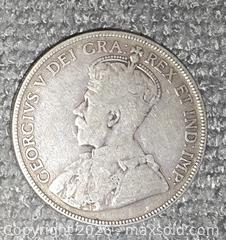 MaxSold Auction: 1931 Canadian 50 Cent Piece Silver Coin - Burlington (Ontario, Canada) SELLER MANAGED Downsizing Online Auction - Townsend Avenue