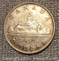 MaxSold Auction: 1952 Canadian Silver Dollar  Coin - George IV - Burlington (Ontario, Canada) SELLER MANAGED Downsizing Online Auction - Townsend Avenue