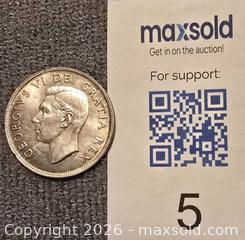 MaxSold Auction: 1952 Canadian Silver Dollar  Coin - George IV - Burlington (Ontario, Canada) SELLER MANAGED Downsizing Online Auction - Townsend Avenue