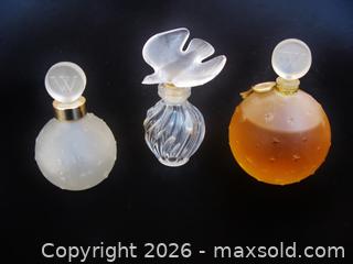 MaxSold Auction: 3 Vintage Lalique French Perfume Bottles  - Aurora (Ontario, Canada) PARTNER MANAGED Downsizing Online Auction - Murray Drive