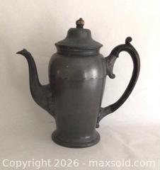 MaxSold Auction: Antique Pewter Coffee Pot 1845 - Aurora (Ontario, Canada) PARTNER MANAGED Downsizing Online Auction - Murray Drive