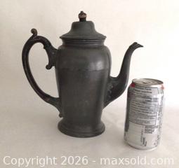 MaxSold Auction: Antique Pewter Coffee Pot 1845 - Aurora (Ontario, Canada) PARTNER MANAGED Downsizing Online Auction - Murray Drive