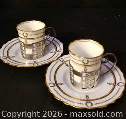 MaxSold Auction: Antique/Vintage Ansley Demitasse Cups & Saucers  In Sterling Holders - Aurora (Ontario, Canada) PARTNER MANAGED Downsizing Online Auction - Murray Drive