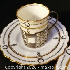 MaxSold Auction: Antique/Vintage Ansley Demitasse Cups & Saucers  In Sterling Holders - Aurora (Ontario, Canada) PARTNER MANAGED Downsizing Online Auction - Murray Drive