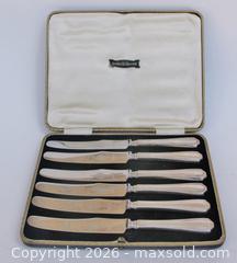 MaxSold Auction: Boxed Set Of Six Hallmarked 1933 Sterling Silver Dessert Cutters  - Aurora (Ontario, Canada) PARTNER MANAGED Downsizing Online Auction - Murray Drive