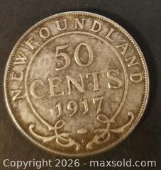 MaxSold Auction: Canadian 1917 Newfoundland Silver 50cent Coin - Aurora (Ontario, Canada) PARTNER MANAGED Downsizing Online Auction - Murray Drive