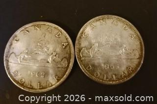 MaxSold Auction: Canadian Silver Dollars 1962, 1965 - Aurora (Ontario, Canada) PARTNER MANAGED Downsizing Online Auction - Murray Drive