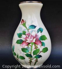 MaxSold Auction: Large 10" Asian Enameled Vase With Roses  - Aurora (Ontario, Canada) PARTNER MANAGED Downsizing Online Auction - Murray Drive