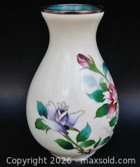 MaxSold Auction: Large 10" Asian Enameled Vase With Roses  - Aurora (Ontario, Canada) PARTNER MANAGED Downsizing Online Auction - Murray Drive