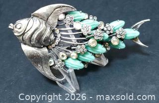 MaxSold Auction: Large Signed D. Pollak Statement Brooch - Aurora (Ontario, Canada) PARTNER MANAGED Downsizing Online Auction - Murray Drive