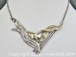 MaxSold Auction: Signed Modernist Abstract Sterling Silver Gilt Necklace  - Aurora (Ontario, Canada) PARTNER MANAGED Downsizing Online Auction - Murray Drive