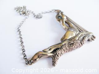 MaxSold Auction: Signed Modernist Abstract Sterling Silver Gilt Necklace  - Aurora (Ontario, Canada) PARTNER MANAGED Downsizing Online Auction - Murray Drive