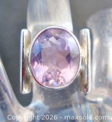 MaxSold Auction: Sterling Silver Amethyst Statement Ring Size 5 3/4-6 - Aurora (Ontario, Canada) PARTNER MANAGED Downsizing Online Auction - Murray Drive