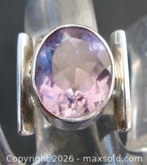 MaxSold Auction: Sterling Silver Amethyst Statement Ring Size 5 3/4-6 - Aurora (Ontario, Canada) PARTNER MANAGED Downsizing Online Auction - Murray Drive