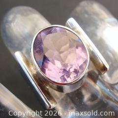 MaxSold Auction: Sterling Silver Amethyst Statement Ring Size 5 3/4-6 - Aurora (Ontario, Canada) PARTNER MANAGED Downsizing Online Auction - Murray Drive