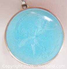 MaxSold Auction: Sterling Silver Enameled Locket Necklace  - Aurora (Ontario, Canada) PARTNER MANAGED Downsizing Online Auction - Murray Drive