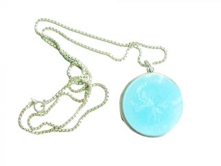 MaxSold Auction: Sterling Silver Enameled Locket Necklace  - Aurora (Ontario, Canada) PARTNER MANAGED Downsizing Online Auction - Murray Drive