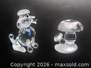 MaxSold Auction: Swarovski Crystal Sitting Poodle & Mushroom Figurines  - Aurora (Ontario, Canada) PARTNER MANAGED Downsizing Online Auction - Murray Drive