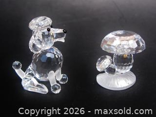 MaxSold Auction: Swarovski Crystal Sitting Poodle & Mushroom Figurines  - Aurora (Ontario, Canada) PARTNER MANAGED Downsizing Online Auction - Murray Drive