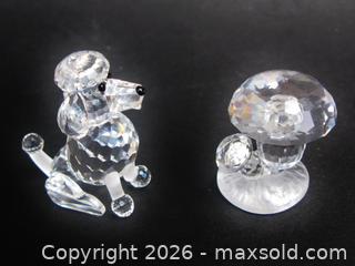MaxSold Auction: Swarovski Crystal Sitting Poodle & Mushroom Figurines  - Aurora (Ontario, Canada) PARTNER MANAGED Downsizing Online Auction - Murray Drive