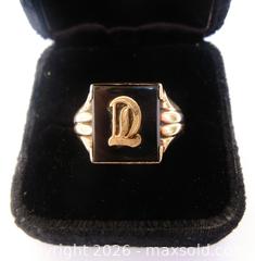 MaxSold Auction: Vintage Men's 10k Gold & Onyx Signet Ring  - Aurora (Ontario, Canada) PARTNER MANAGED Downsizing Online Auction - Murray Drive