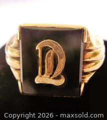 MaxSold Auction: Vintage Men's 10k Gold & Onyx Signet Ring  - Aurora (Ontario, Canada) PARTNER MANAGED Downsizing Online Auction - Murray Drive