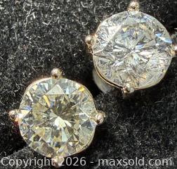 MaxSold Auction: 10K(0.80g)Lab Diamond(1.4ct) Earring  - Toronto (Ontario, Canada) PARTNER MANAGED Downsizing Online Auction - Younge Street