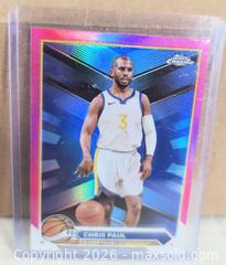 MaxSold Auction: Chris Tom Topps Chrome Pink boarder Card - South Frontenac (Ontario, Canada) SELLER MANAGED Downsizing Online Auction - Battersea Road