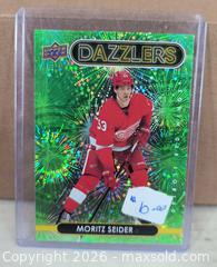 MaxSold Auction: Green Dazelers Hockey card Redwings Gem Mint Holo  - South Frontenac (Ontario, Canada) SELLER MANAGED Downsizing Online Auction - Battersea Road