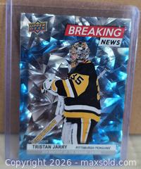 MaxSold Auction: Tristan Jarry Holo Refractor Blue ice hockey card mint - South Frontenac (Ontario, Canada) SELLER MANAGED Downsizing Online Auction - Battersea Road