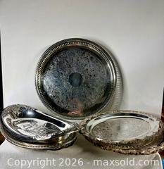 MaxSold Auction: (8) Pieces - Silver Plated Serving Pieces - Burlington (Ontario, Canada) SELLER MANAGED Estate Sale Online Auction - Bellwood Avenue