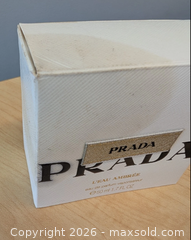 MaxSold Auction: Prada L'Eau Ambree EDP 2009 50 ml. Collectable Vintage Discontinued Partial 3/4 Rare find! - Barrie (Ontario, Canada) SELLER MANAGED Reseller Online Auction - Innisfil Street (STORAGE)